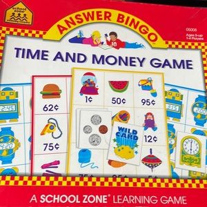 Answer Bingo Time & Money Game by School Zone Publishing Company